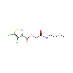 COCCNC(=O)COC(=O)c1nsc(Cl)c1Cl ZINC000004388381