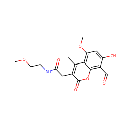 COCCNC(=O)Cc1c(C)c2c(OC)cc(O)c(C=O)c2oc1=O ZINC000167408274