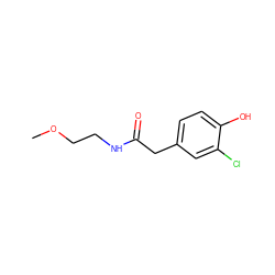 COCCNC(=O)Cc1ccc(O)c(Cl)c1 ZINC000045334972