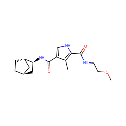 COCCNC(=O)c1[nH]cc(C(=O)N[C@H]2C[C@H]3CC[C@H]2C3)c1C ZINC000253668315