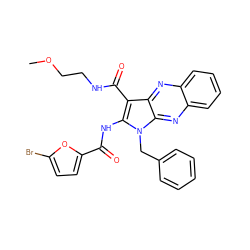 COCCNC(=O)c1c(NC(=O)c2ccc(Br)o2)n(Cc2ccccc2)c2nc3ccccc3nc12 ZINC000002307853