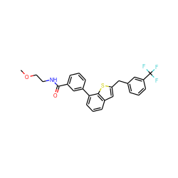 COCCNC(=O)c1cccc(-c2cccc3cc(Cc4cccc(C(F)(F)F)c4)sc23)c1 ZINC000117307270