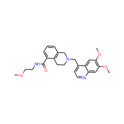 COCCNC(=O)c1cccc2c1CCN(Cc1ccnc3cc(OC)c(OC)cc13)C2 ZINC000040429819