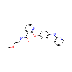 COCCNC(=O)c1cccnc1Oc1ccc(Nc2ccccn2)cc1 ZINC000139347712