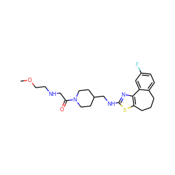 COCCNCC(=O)N1CCC(CNc2nc3c(s2)CCCc2ccc(F)cc2-3)CC1 ZINC000026492602