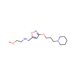 COCCNCc1cc(OCCCN2CCCCC2)no1 ZINC000038213669