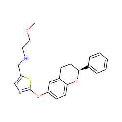 COCCNCc1cnc(Oc2ccc3c(c2)CC[C@@H](c2ccccc2)O3)s1 ZINC000145497962