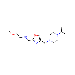 COCCNCc1nc(C(=O)N2CCN(C(C)C)CC2)co1 ZINC000035978051