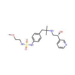 COCCNS(=O)(=O)Nc1ccc(CC(C)(C)NC[C@H](O)c2cccnc2)cc1 ZINC000026964787