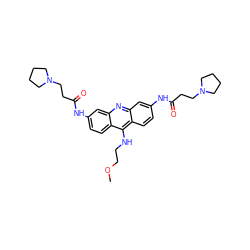 COCCNc1c2ccc(NC(=O)CCN3CCCC3)cc2nc2cc(NC(=O)CCN3CCCC3)ccc12 ZINC000013527897