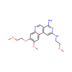 COCCNc1cc2c(cnc3cc(OCCOC)c(OC)cc32)c(N)n1 ZINC000045260265