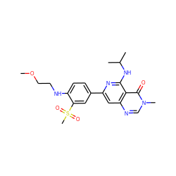 COCCNc1ccc(-c2cc3ncn(C)c(=O)c3c(NC(C)C)n2)cc1S(C)(=O)=O ZINC000115623979