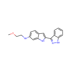 COCCNc1ccc2cc(-c3n[nH]c4ccccc34)[nH]c2c1 ZINC000066157416