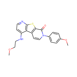 COCCNc1ccnc2sc3c(=O)n(-c4ccc(OC)cc4)ccc3c12 ZINC000073274009