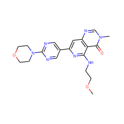 COCCNc1nc(-c2cnc(N3CCOCC3)nc2)cc2ncn(C)c(=O)c12 ZINC000115625487