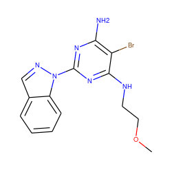 COCCNc1nc(-n2ncc3ccccc32)nc(N)c1Br ZINC000217073702