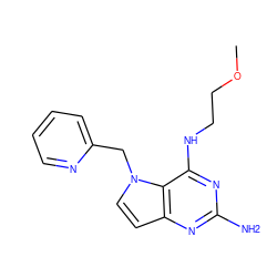 COCCNc1nc(N)nc2ccn(Cc3ccccn3)c12 ZINC001772570374