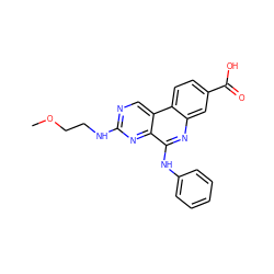 COCCNc1ncc2c(n1)c(Nc1ccccc1)nc1cc(C(=O)O)ccc12 ZINC000199790606