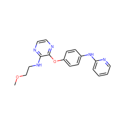 COCCNc1nccnc1Oc1ccc(Nc2ccccn2)cc1 ZINC000148302895