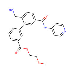 COCCOC(=O)c1cccc(-c2cc(C(=O)Nc3ccncc3)ccc2CN)c1 ZINC000096286469