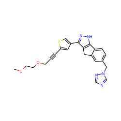 COCCOCC#Cc1cc(-c2n[nH]c3c2Cc2cc(Cn4cncn4)ccc2-3)cs1 ZINC000028642148