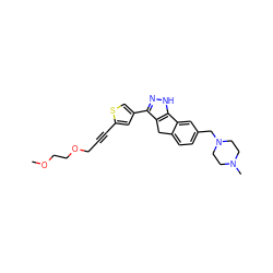 COCCOCC#Cc1cc(-c2n[nH]c3c2Cc2ccc(CN4CCN(C)CC4)cc2-3)cs1 ZINC000028642146