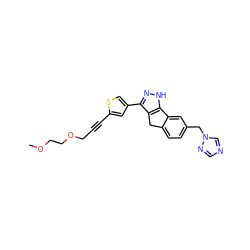 COCCOCC#Cc1cc(-c2n[nH]c3c2Cc2ccc(Cn4cncn4)cc2-3)cs1 ZINC000028642151