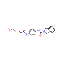 COCCOCC(=O)Nc1ccc(NC(=O)N2Cc3ccccc3C2)cc1 ZINC000167212867