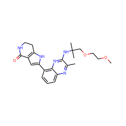 COCCOCC(C)(C)Nc1nc2c(-c3cc4c([nH]3)CCNC4=O)cccc2nc1C ZINC000206139233