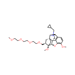 COCCOCCOCCOC[C@H]1C[C@@]23CC[C@]1(OC)[C@@H]1Oc4c(OC)ccc5c4[C@@]12CCN(CC1CC1)[C@@H]3C5 ZINC000148733980