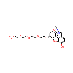 COCCOCCOCCOCCO[C@H]1CC[C@@]2(O)[C@H]3Cc4ccc(O)c5c4[C@@]2(CCN3C)[C@H]1O5 ZINC001772647507