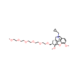 COCCOCCOCCOCCOCCOC[C@H]1C[C@@]23CC[C@]1(OC)[C@@H]1Oc4c(OC)ccc5c4[C@@]12CCN(CC1CC1)[C@@H]3C5 ZINC000148655644