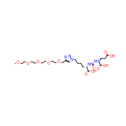 COCCOCCOCCOCCOCc1cn(CCCC[C@H](NC(=O)N[C@@H](CCC(=O)O)C(=O)O)C(=O)O)nn1 ZINC000058633045