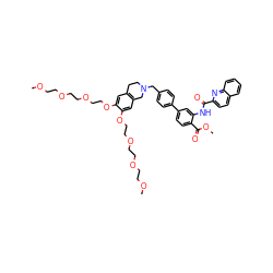 COCCOCCOCCOc1cc2c(cc1OCCOCCOCCOC)CN(Cc1ccc(-c3ccc(C(=O)OC)c(NC(=O)c4ccc5ccccc5n4)c3)cc1)CC2 ZINC000095588806