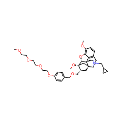 COCCOCCOCCOc1ccc(COC[C@H]2C[C@@]34CC[C@]2(OC)[C@@H]2Oc5c(OC)ccc6c5[C@@]23CCN(CC2CC2)[C@@H]4C6)cc1 ZINC000164408016