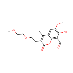 COCCOCCc1c(C)c2cc(OC)c(O)c(C=O)c2oc1=O ZINC000220404515