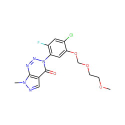 COCCOCOc1cc(-n2nnc3c(cnn3C)c2=O)c(F)cc1Cl ZINC000103288653