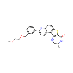 COCCOCc1cccc(-c2ccc3c(ccc4sc5c(c43)NC[C@@H](C)NC5=O)n2)c1 ZINC000653825933