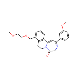 COCCOCc1cccc2c1CCN1C(=O)CN=C(c3cccc(OC)c3)C=C21 ZINC000149214471