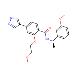 COCCOc1cc(-c2cn[nH]c2)ccc1C(=O)N[C@H](C)c1cccc(OC)c1 ZINC001772635632