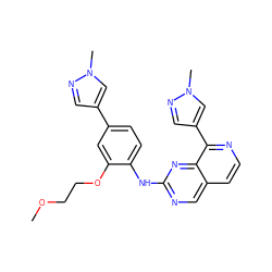 COCCOc1cc(-c2cnn(C)c2)ccc1Nc1ncc2ccnc(-c3cnn(C)c3)c2n1 ZINC000223680620