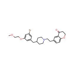 COCCOc1cc(Br)cc(CC2CCN(CCc3ccc4c(c3)C(=O)CCO4)CC2)c1 ZINC000115922072