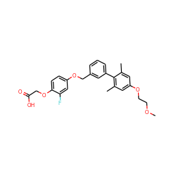 COCCOc1cc(C)c(-c2cccc(COc3ccc(OCC(=O)O)c(F)c3)c2)c(C)c1 ZINC000473152680