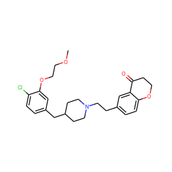 COCCOc1cc(CC2CCN(CCc3ccc4c(c3)C(=O)CCO4)CC2)ccc1Cl ZINC000115924598