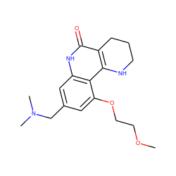 COCCOc1cc(CN(C)C)cc2[nH]c(=O)c3c(c12)NCCC3 ZINC000118733905