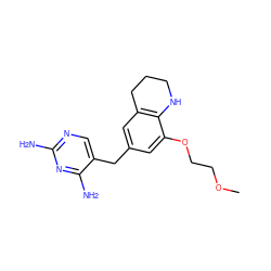 COCCOc1cc(Cc2cnc(N)nc2N)cc2c1NCCC2 ZINC000029563209