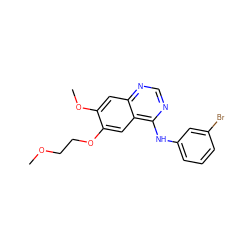 COCCOc1cc2c(Nc3cccc(Br)c3)ncnc2cc1OC ZINC000013528705