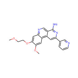 COCCOc1cc2ncc3c(N)nc(-c4cccnc4)cc3c2cc1OC ZINC000045317014