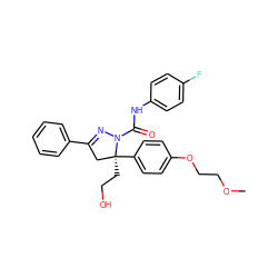 COCCOc1ccc([C@@]2(CCO)CC(c3ccccc3)=NN2C(=O)Nc2ccc(F)cc2)cc1 ZINC001772640333