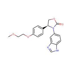 COCCOc1ccc([C@H]2COC(=O)N2c2ccc3[nH]cnc3c2)cc1 ZINC000116194954